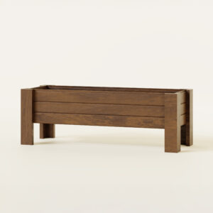 Dora Long Slim - 105x39 cm Alçak Ahşap Saksı (18 cm İç Derinlik, Ayaklı) - Görsel 6