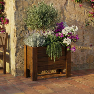 Dora Midi Norm - 67x39 cm Standart Ahşap Saksı (32 cm İç Derinlik, Ayaklı) - Görsel 4