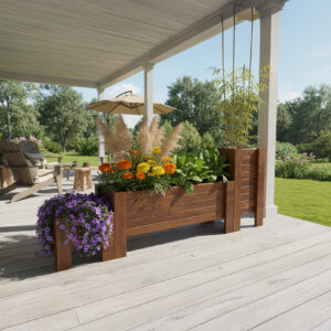 Avantajlı Modern Ahşap Üçlü Saksı Seti - Görsel 3