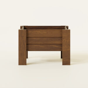 Dora Bold Slim - 53x53 cm Alçak Kare Ahşap Saksı (18 cm İç Derinlik, Ayaklı) - Görsel 6