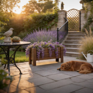 Dora Long Norm - 105x39 cm Standart Ahşap Saksı (32 cm İç Derinlik, Ayaklı) - Görsel 3