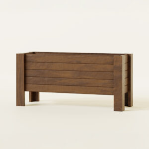 Dora Long Norm - 105x39 cm Standart Ahşap Saksı (32 cm İç Derinlik, Ayaklı) - Görsel 5