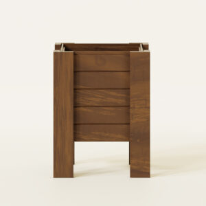 Dora Solo Norm - 39x39 cm Standart Kare Ahşap Saksı (32 cm İç Derinlik, Ayaklı) - Görsel 8