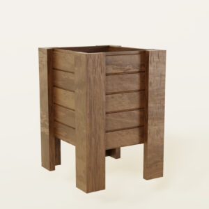 Dora Solo Norm - 39x39 cm Standart Kare Ahşap Saksı (32 cm İç Derinlik, Ayaklı) - Görsel 9