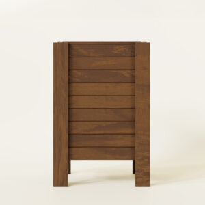 Dora Bold Loft - 53x53 cm Ekstra Derin Kare Ahşap Saksı (60 cm İç Derinlik, Ayaklı) - Görsel 3