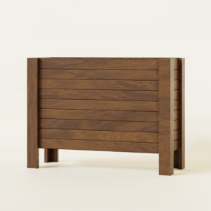 Dora Long Loft - 105x39 cm Ekstra Derin Ahşap Saksı (60 cm İç Derinlik, Ayaklı) - Görsel 4