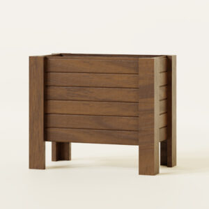 Dora Midi Deep - 67x39 cm Derin Ahşap Saksı (39 cm İç Derinlik, Ayaklı) - Görsel 4