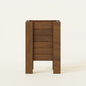 Dora Solo Deep - 39x39 cm Derin Kare Ahşap Saksı (39 cm İç Derinlik, Ayaklı) - Görsel 3