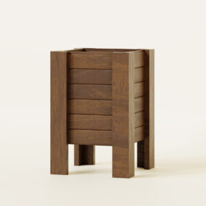 Dora Solo Deep - 39x39 cm Derin Kare Ahşap Saksı (39 cm İç Derinlik, Ayaklı) - Görsel 4